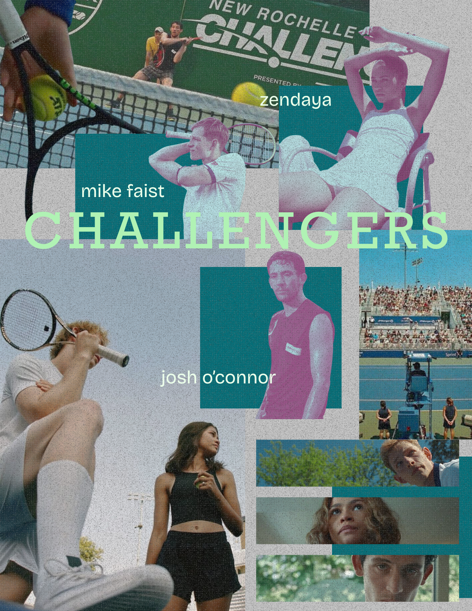 This is a photo of a spec ad Lesly made for the Challengers movie.