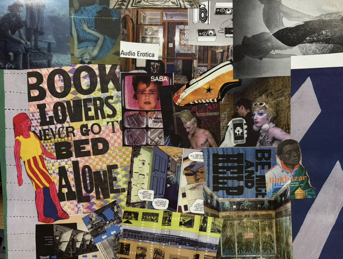 This is a photo of a collage artwork Lesly made