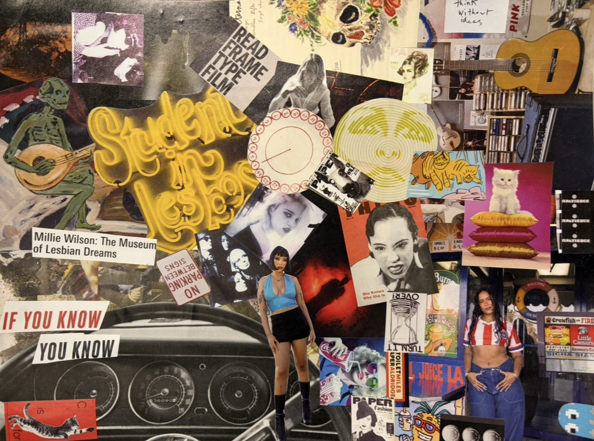 This is another photo of a collage artwork Lesly made